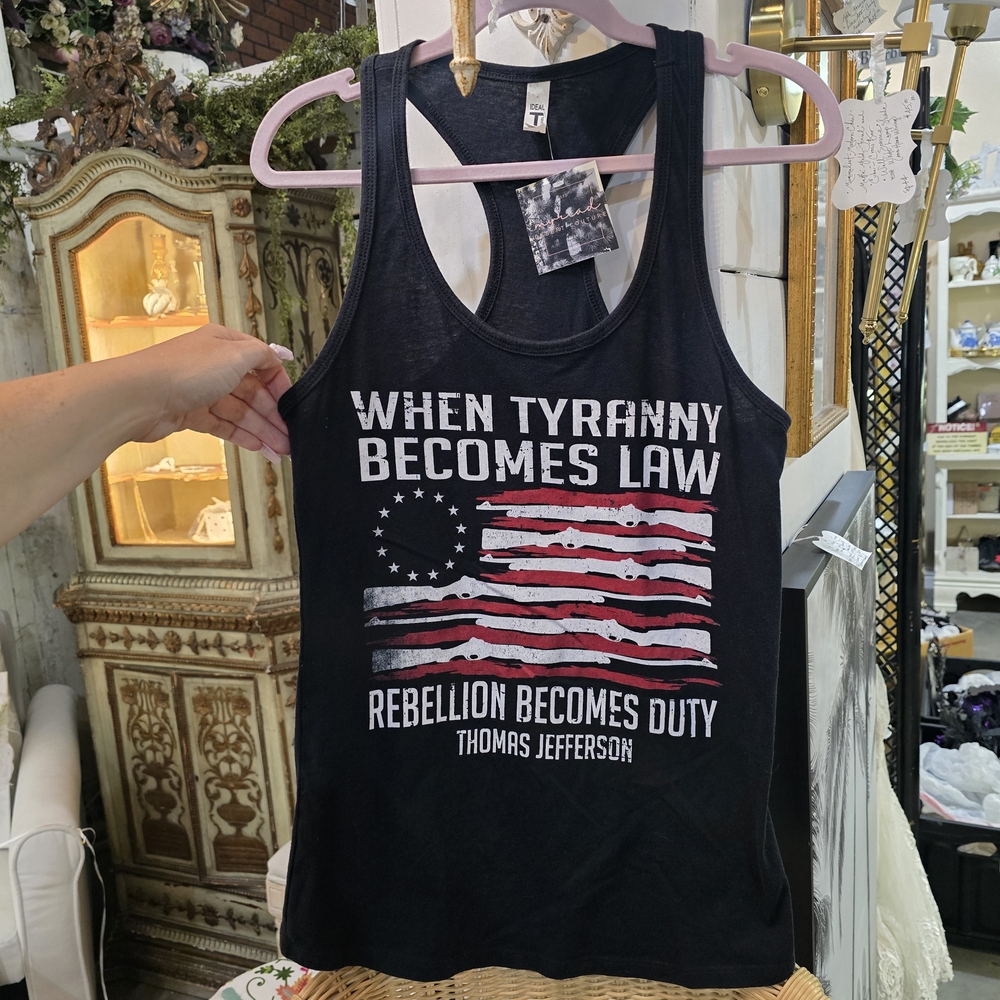 Black Patriotic Graphic Tank Top